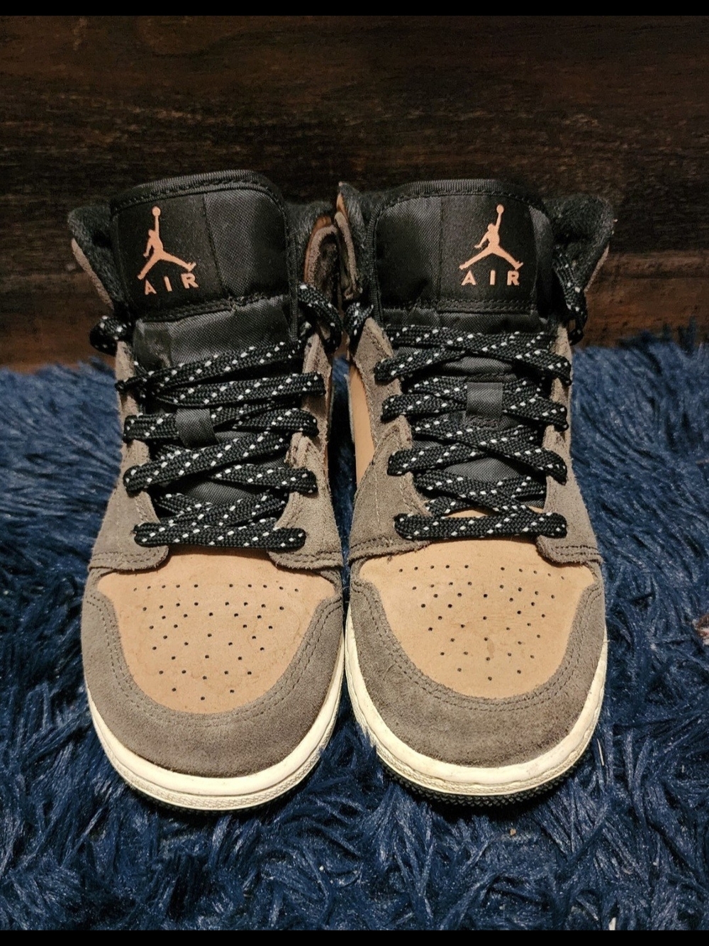 Air Jordan High Top Sneakers in Brown and Black